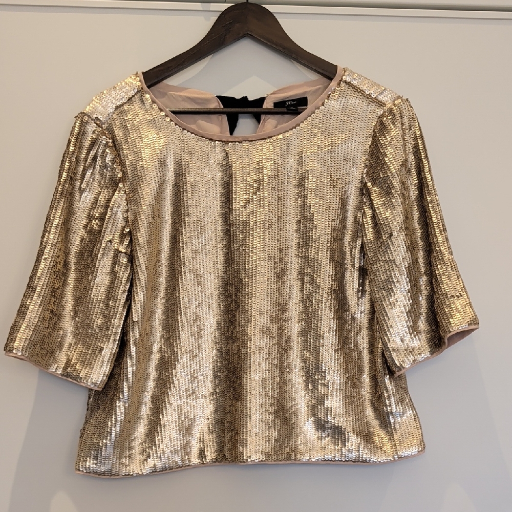 J. Crew Gold Sequin Blouse